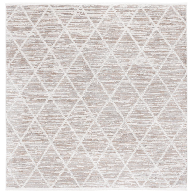Rosalba Performance Geometric Rug, Square 6'7"