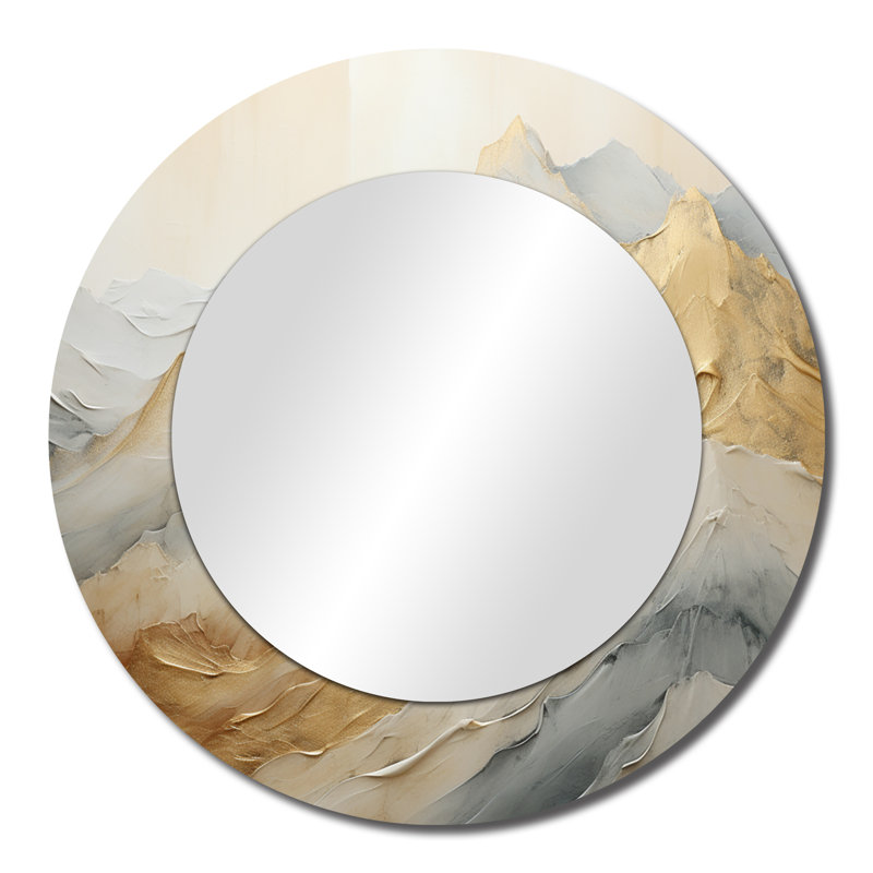 Alpine Mountain Harmony - Miroir mural Farmhouse, 23" x 23"
