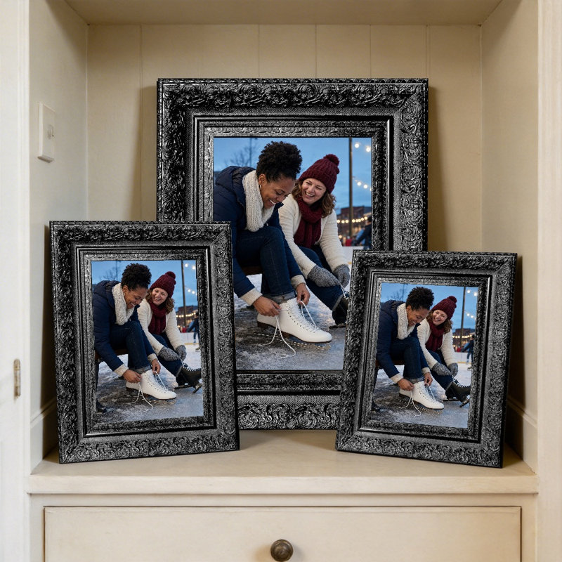 Cadre photo 3 pièces 11 "x 14" noir pour décoration de voyage, Black, 3, 11" W x 14" H