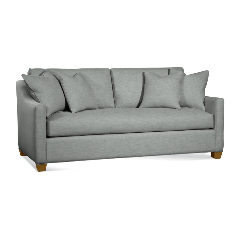 Oliver Sofa, Beige Performance Fabric; 0851-73, Havana Finish