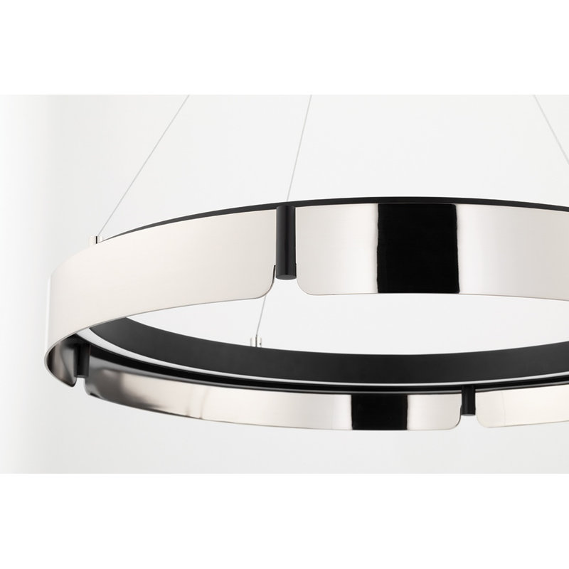 Tribeca 0 Light Chandelier, 5" H x 32.75" W x 32.75" D, Burnished Nickel/Black Combo