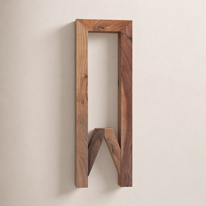 Porte-serviettes mural vertical en bois pour rangement de salle de bain H 28 po 