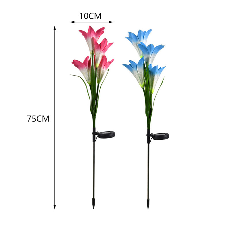 Arad Low Voltage Solar Powered Integrated LED Pathway Light Pack, Pink/Blue