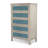 Ocean Isles - 5 Drawer Woven Chest - Ocean Blue and Aged Ivory Finish