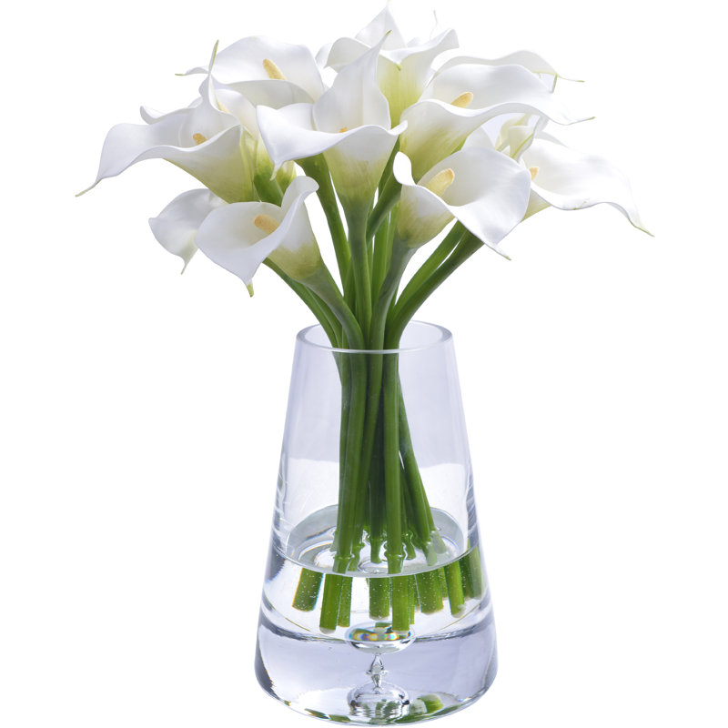 Calla Lily In Glass, White
