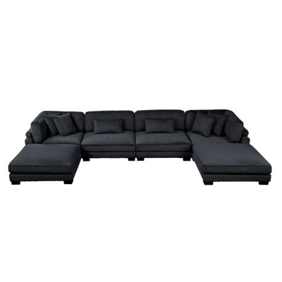 Canapé modulaire 6 pièces avec repose-pieds Traverse