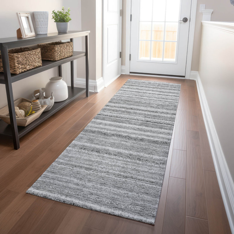 Ayslee Washable Striped Indoor / Outdoor Rug, Runner 2'3" x 7'6"