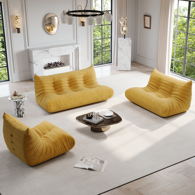 Canapé paresseux, canapé rembourré sans accoudoirs, méridienne de fauteuil à billes Fireside, canapé à plancher à compression Canapé à billes moderne et confortable en plusieurs couleurs pour le salon