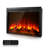 Electric Fireplace Insert, 40 inch Recessed and Wall Mounted with Adjustable Flame Color Brightness & 8h Timer & Remote Control, Indoor Heater w/ 750W/1500W Dual Heating Modes, 5000BTU Black-1177150350