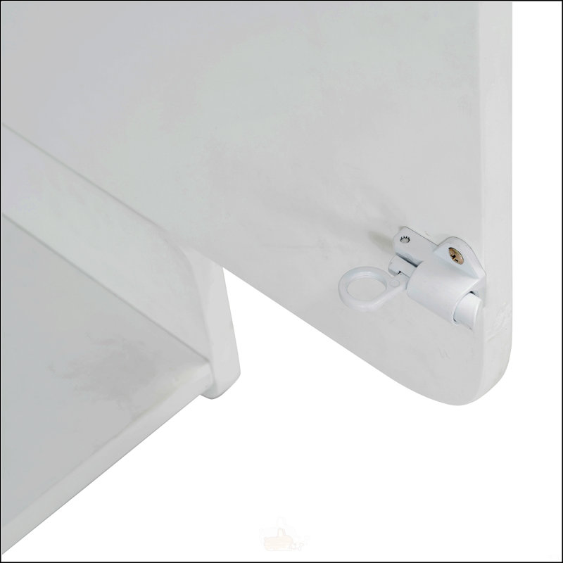 Lit escamotable simple avec armoire murale, Blanc