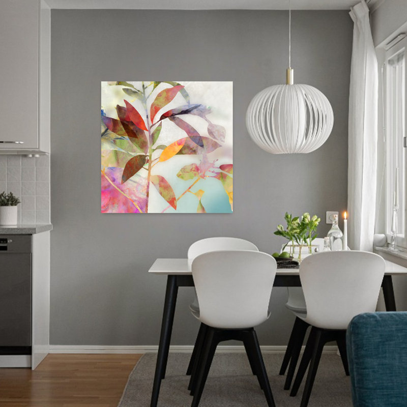 Charlotte I, art abstrait de paysage éthéré naturel, H 32 po x l 32 po