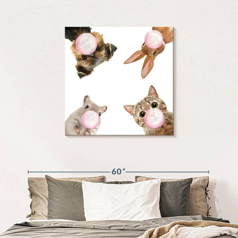 " Pet Bubble Gum " Print, 36" H x 36" W x 1.25" D