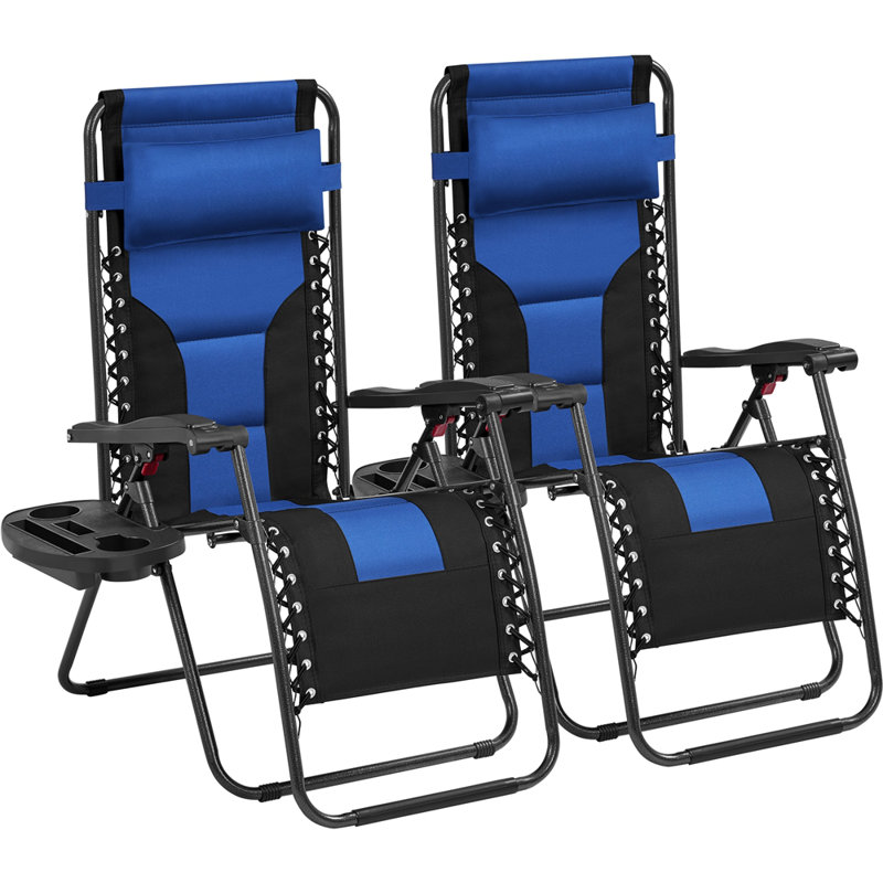 Colour Folding Camping Chair, Navy Blue