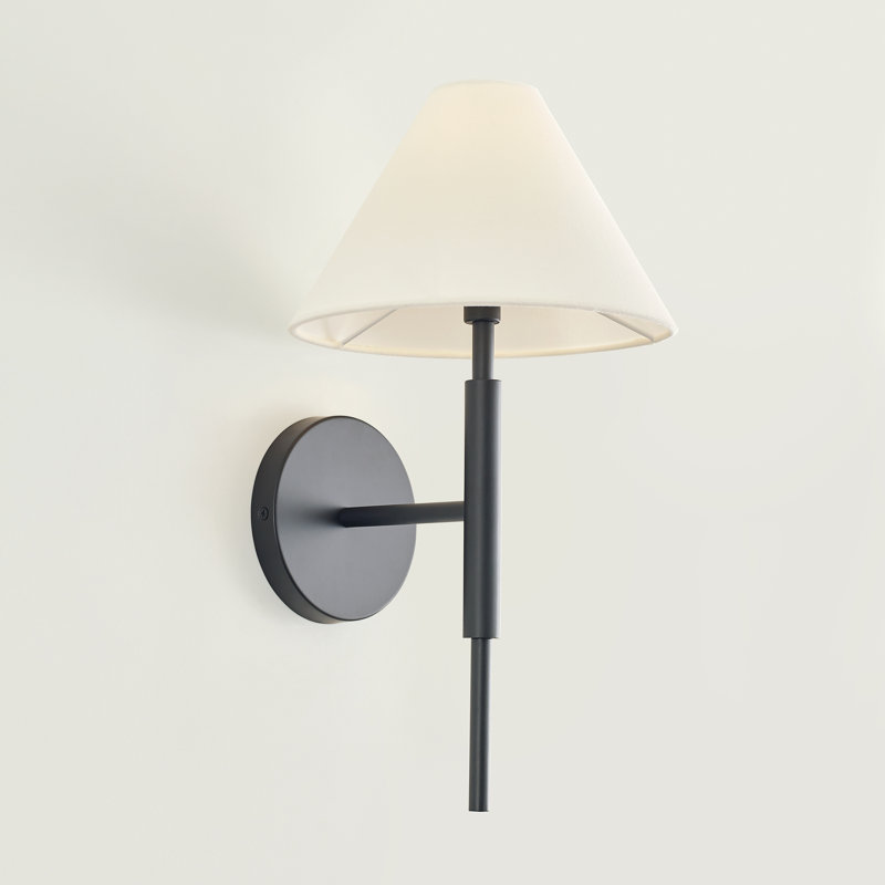 Porteau 1-Light Medium Sconce, Midnight Black