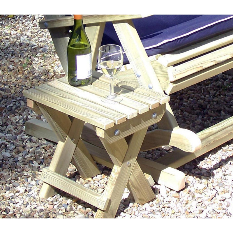 Redwood Folding Outdoor Side Table , 40cm cm W 30cm cm D