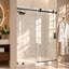 Porte de douche coulissante simple sans cadre avec verre transparent 3/8 po Serenity l 56 po x H 79 po-97146955