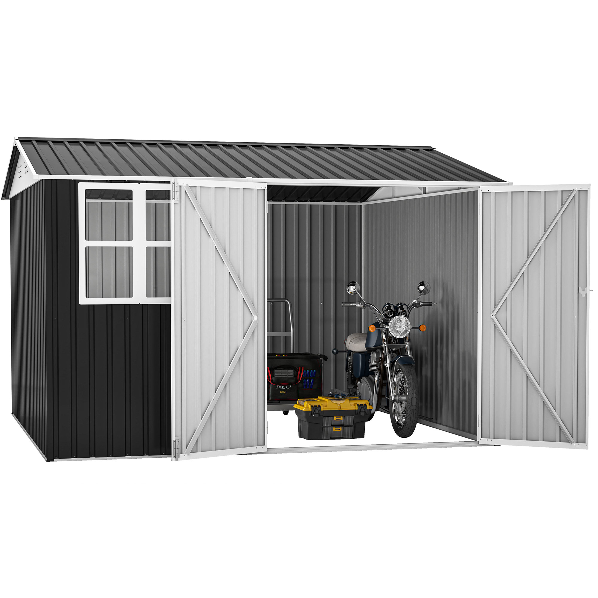 Balconera Large Tool Storage Shed with Window | Wayfair