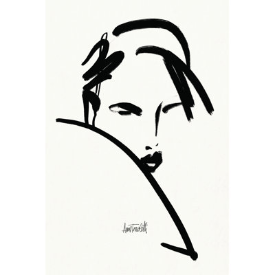 Brush Portrait V by Anne Tavoletti - Wrapped Canvas Painting