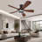 Itohan 56" 6-Speed Reversible Dc Motor LED Dimmable Ceiling Fan With Light And Remote