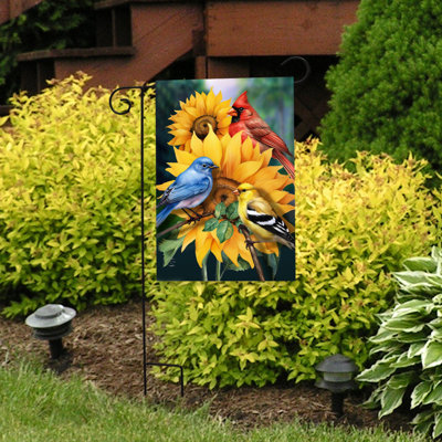 Oiseaux dans le jardin Drapeau de jardin