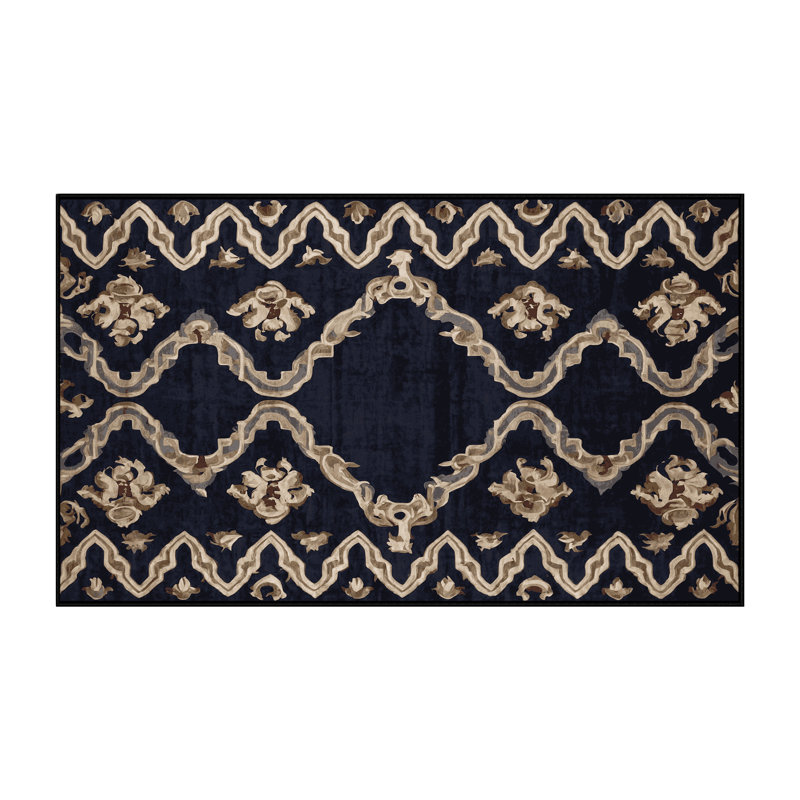 Machine Washable Gray Area Rug, Runner 2' x 5'