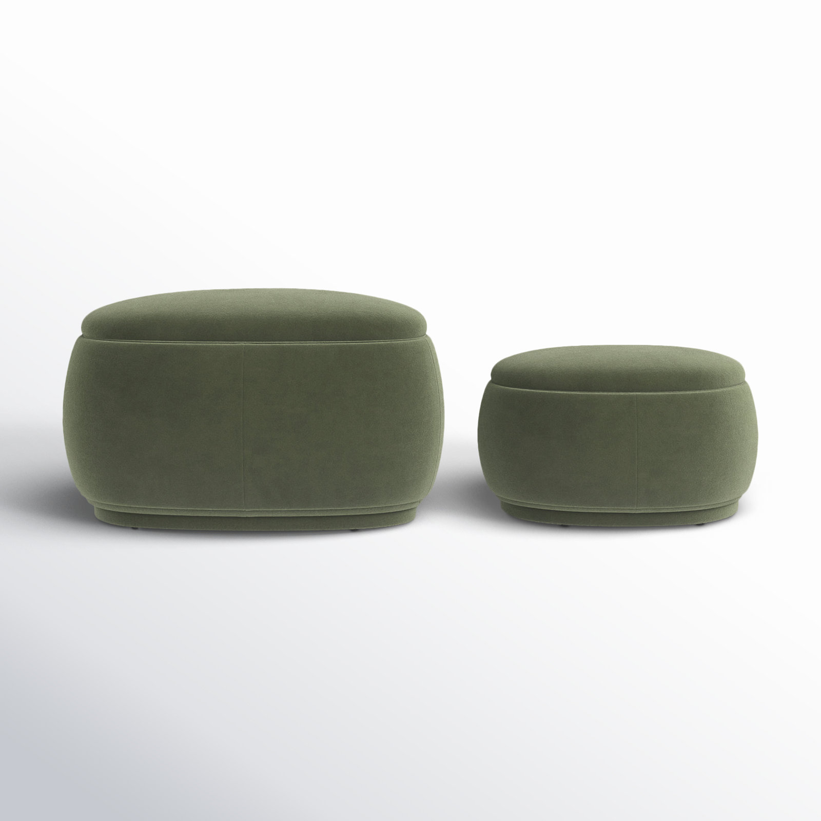 Hoya 2 - Piece Upholstered Storage Ottoman, Soren Olivine Performance Velvet