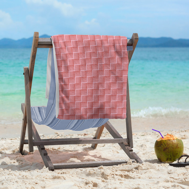 Beach Towel, Pink, Microfiber