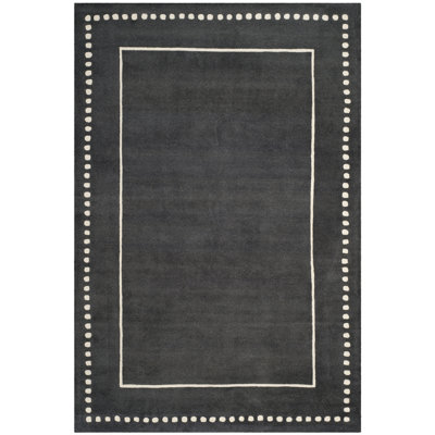 Cruz Hand-Tufted Wool Dark Grey/Ivory Area Rug