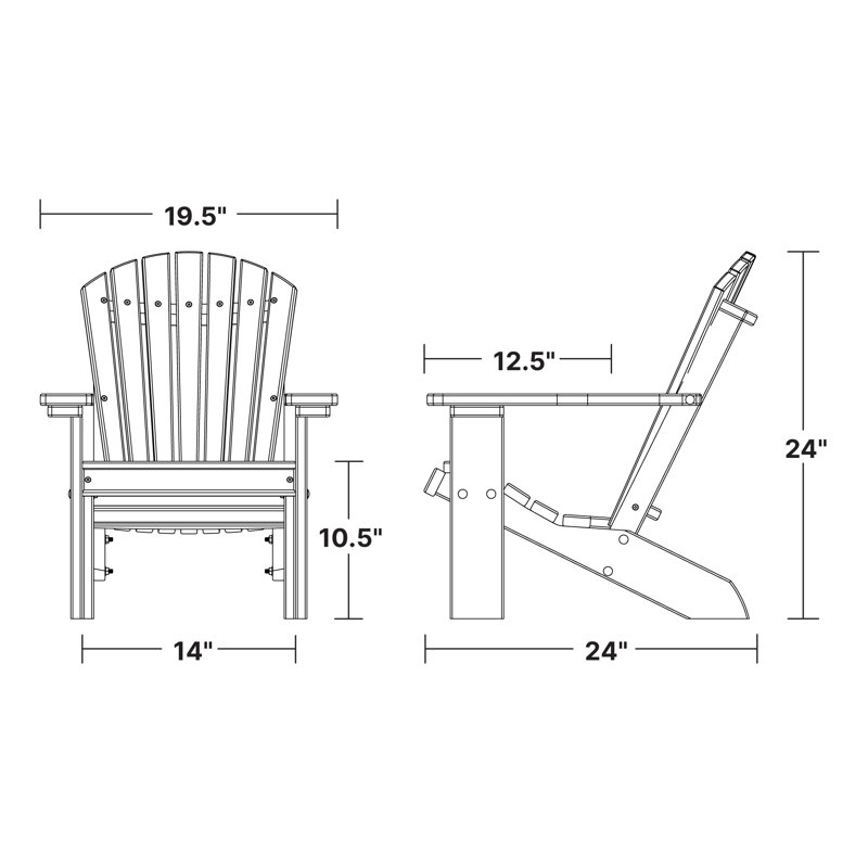 Heritage Child’s Adirondack Chair, Lime Green/Black