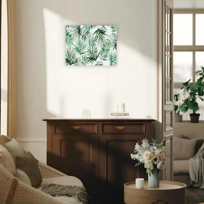 Palm Fronds Unframed Canvas Wall Art 24" X 18"