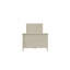 Lit Queen Size moderne 1 pièce, mobilier de chambre, tête et pied de lit design traîneau, cadre de lit en contreplaqué blanc