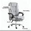 Fauteuil inclinable chauffant, fauteuil de bureau de massage à hauteur réglable, repose-pieds-132213364-132213362