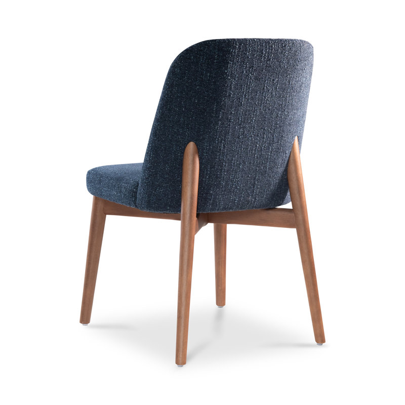 Tonia Upholstered Dining Chair, Blue Mix,Nogal