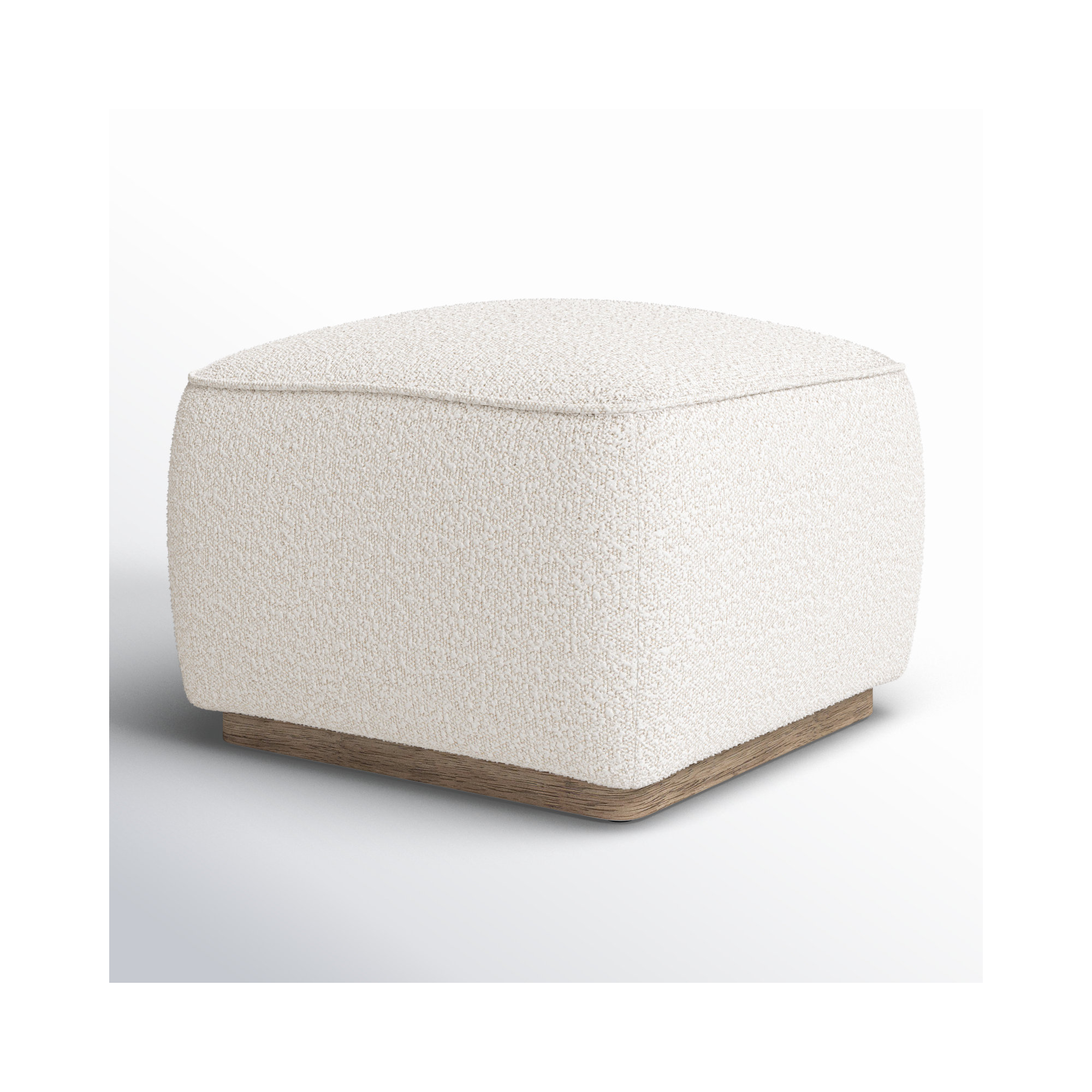 Gela Upholstered Ottoman, Knoll Natural Polyester Blend
