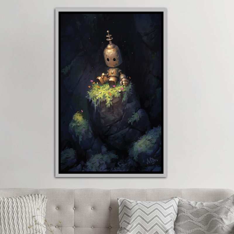 Art sur toile Secret Garden, H 60 po x l 40po x P 1,5 po, Toile avec cadre argenté