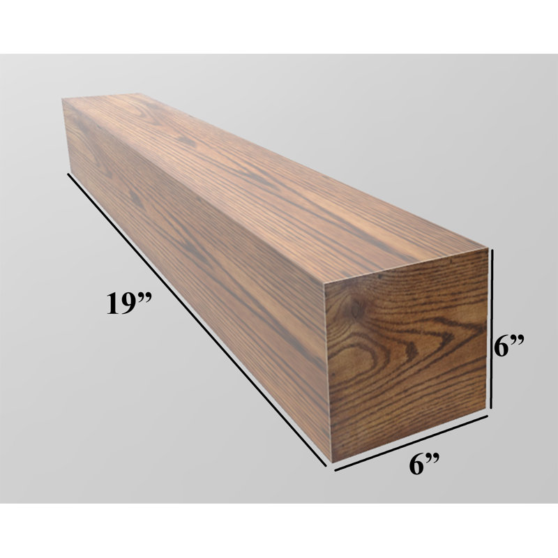 Emerald Lee 3 Piece Floating Shelf, 6" H x 19" W x 6" D, Dark Brown Wood