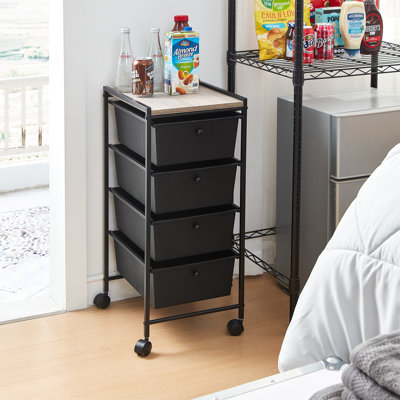 Commode de rangement roulante 4 tiroirs Suprima