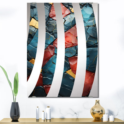 Adaryll - Grand miroir mural en marbre abstrait