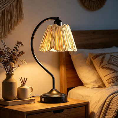 Ensemble de 2 petites lampes de table rétro tactiles