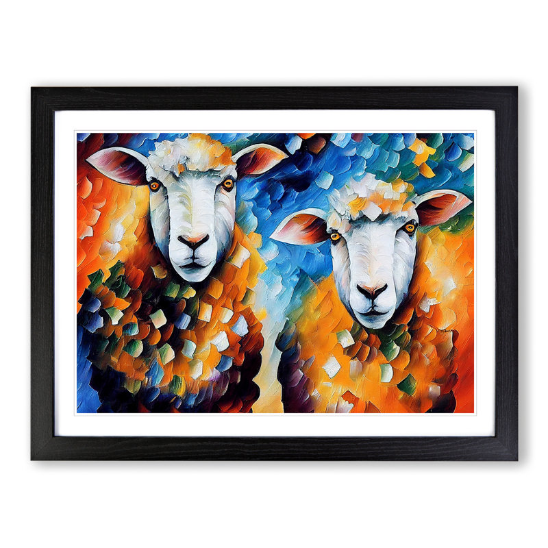 Sheep Vol.3 Abstract - Framed Print, Black, 34cm H x 46cm W x 2cm D