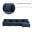 Canapé modulaire 4 pièces en velours côtelé-495337446-495337449-495337450