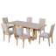 Ensemble de table de salle à manger extensible de 82 pouces avec table à tréteaux Rustic