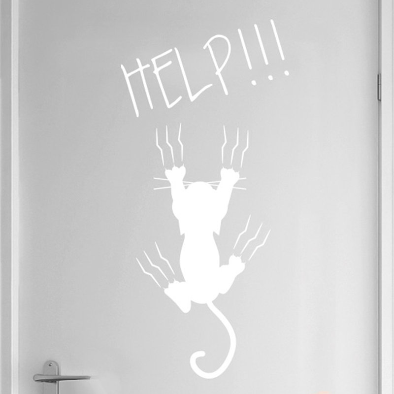 Animals Wall Decal, White