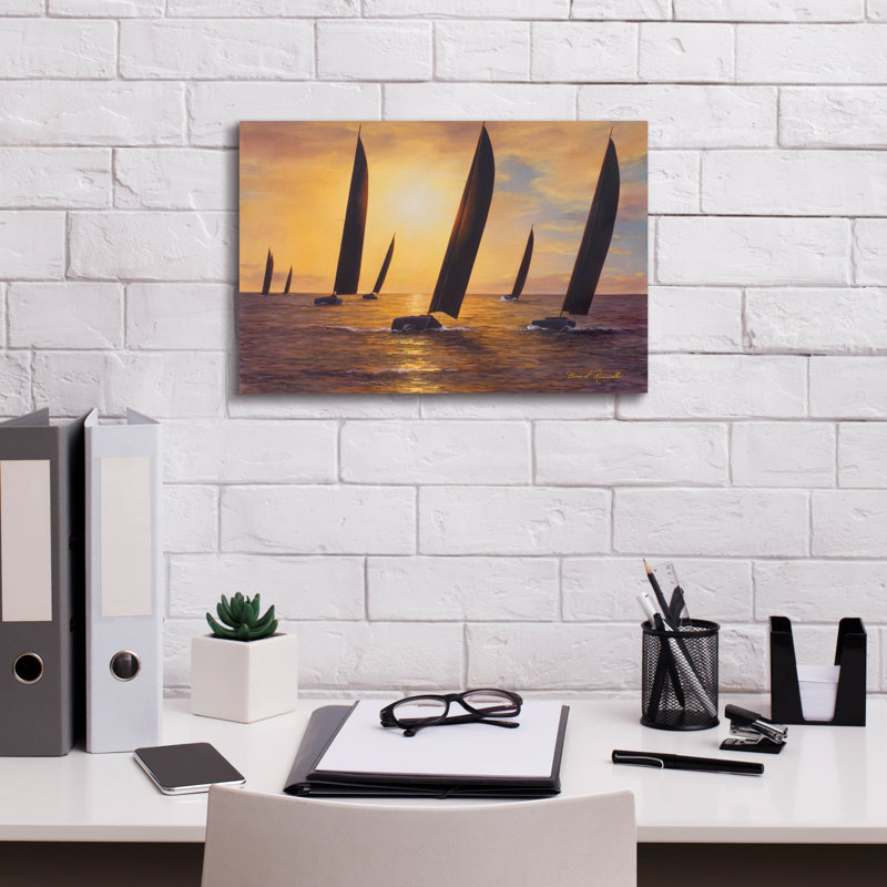«Into The Sunset» par Diane Romanello, H 12 po x l 18 po x P 0,75 po