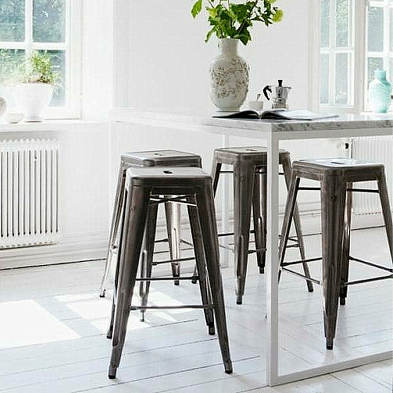 Tabouret de comptoir 26 po, Gris foncé