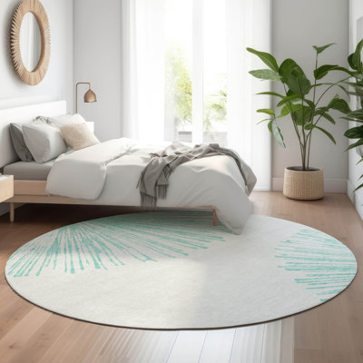Premium Machine Washable Cerrito Teal Rug