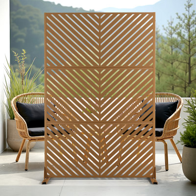72" H Outdoor Privacy Screen, Freestanding Decorative Privacy Panels for Balcony, Yard & Garden by UFURYRIDE