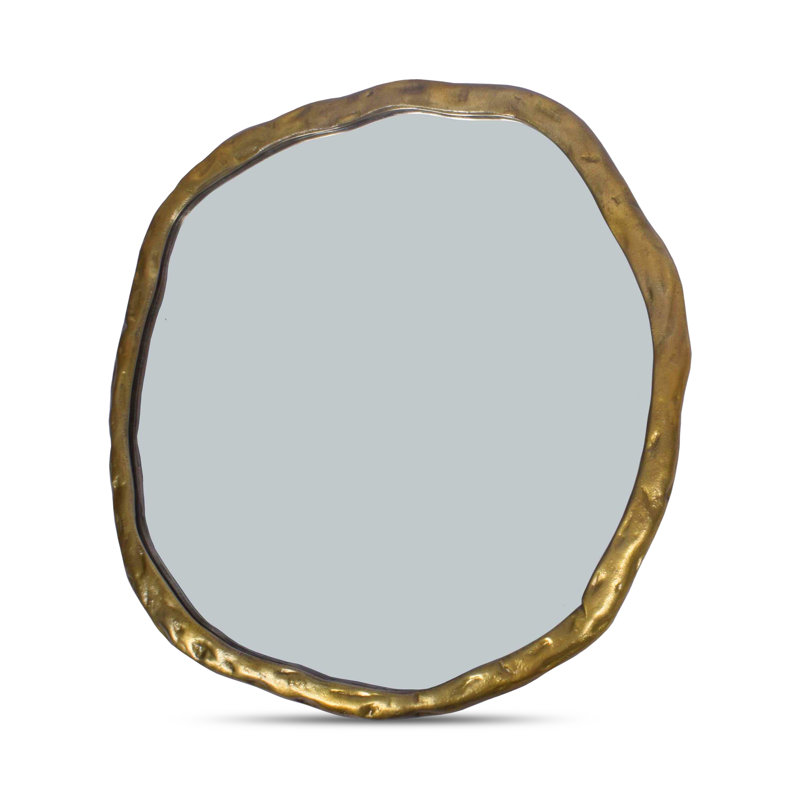 Nola Aluminum Novelty Mirror, Gold, 36.5" x 36.5"