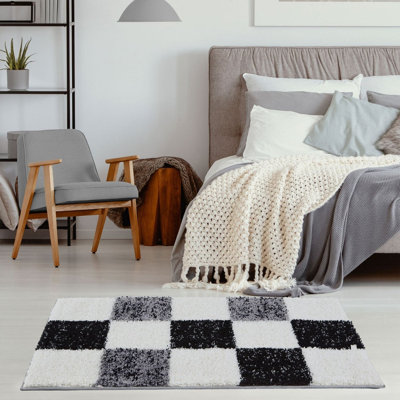 Myshaggy Collection Rugs Geometric Design in Grey