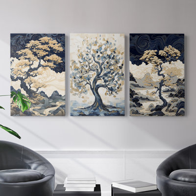 Lanscape Study Series XLIV - Ensemble de toiles tendues avec châssis Premium - Prêt à être accroché
